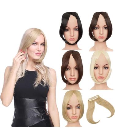 Bangs Hair Bangs Clip In Middle Part Bangs Hairpieces Synthetic Clip In Hair Extension Top Hair Piece For Women Fake Hair Hair Extensions(Bleach blonde) 9inch Bleach blonde - Buy Online on GoSupps.com