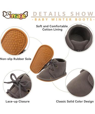 Sonsage Baby Velvet Booties - Soft Anti-Skid Sole Winter Cozy Boots for Newborns - Buy Online on GoSupps.com