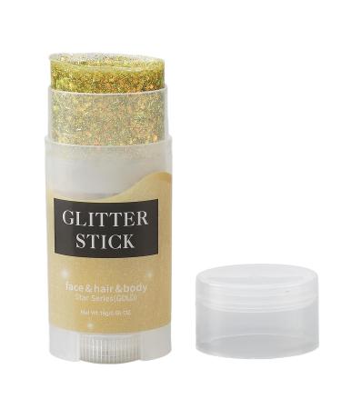 Gernie Gold Body Glitter Stick - Dazzling Chunky Sequins for Party & Stage Glamour | Ideal for Hair & Body Decoration - Buy Online on GoSupps.com