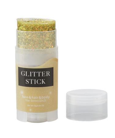 Cryfokt Gold Body Glitter Stick Singer Concerts Glitter Gel Face Eye Lip Hair Thick Decoration Music Festival Accessories