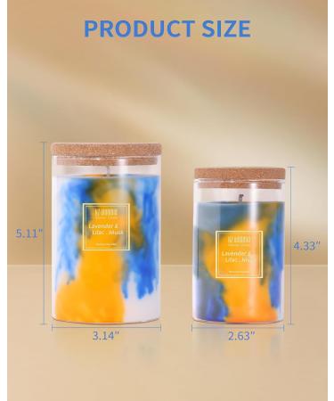 Lavender Candle - Hand-Poured Soy Wax | Aromatherapy Beach Ocean Scent | 90-Hour Burn Time | Perfect Candle Gifts for Women | 15oz Lavender & Lilac Musk - Buy Online on GoSupps.com