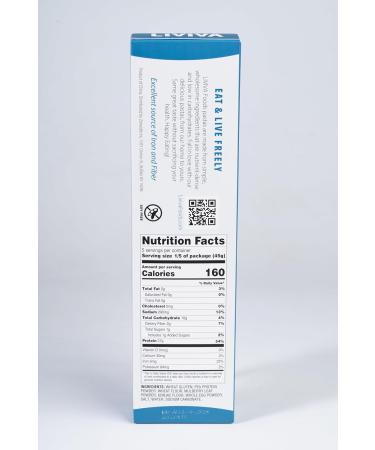 LIVIVA Low Carb High Protein KETO Linguine Pasta - 27g of Protein 8g Net Carbs Diabetic-Friendly - Made with Pea Protein Mulberry Leaf and Konjac (Pack of 4) Pack of 4 - Linguine 225g (Pack of 4) - Buy Online on GoSupps.com