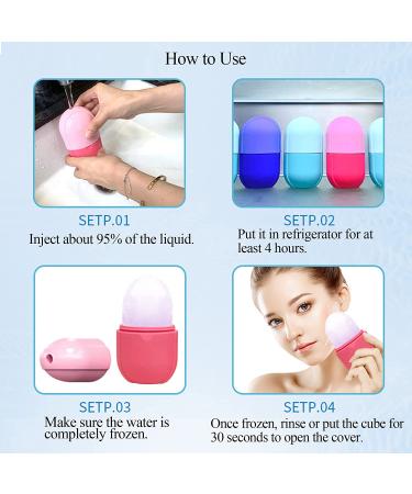 Silicone Ice Roller for Face and Eye - Puffiness Relief, Fine Lines Reduction, Acne Treatment - Beauty Gift for Women - Pink - Buy Online on GoSupps.com