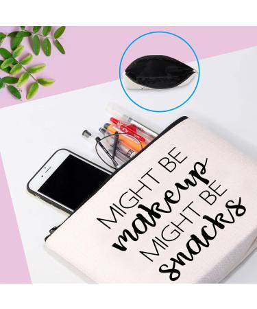 Might Be Makeup Might Be Snacks Cosmetic Bag - Perfect Gift for Girls | International Shipping Available - Buy Online on GoSupps.com