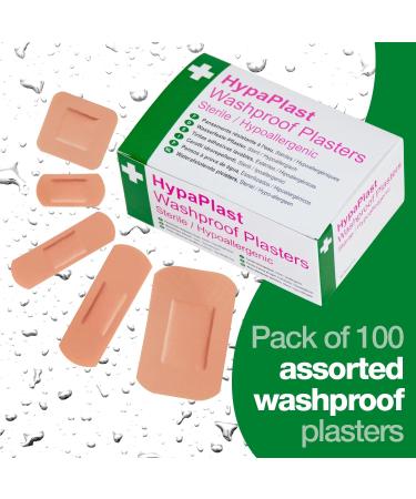 Buy HypaPlast Pink Washproof Sterile Plasters - Hypoallergenic Assorted 100 Pack | Fast International Shipping - Buy Online on GoSupps.com