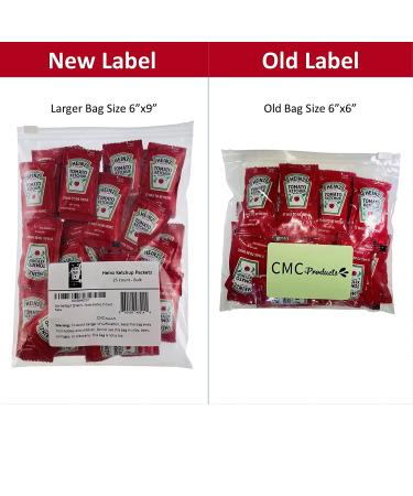 Heinz 9g Ketchup Condiment Packs - 25 Count Slide Seal Bag for Boxed Lunches, BBQs, Picnics & Parties - Buy Online on GoSupps.com