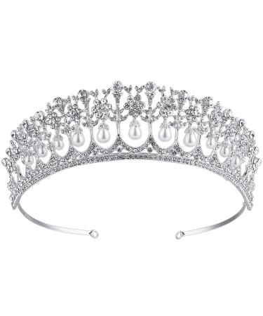 CROWN GUIDE Crystal Rhinestone Queen Bride Tiara Crown - Vintage Bridal Hair Accessories - Buy Online on GoSupps.com