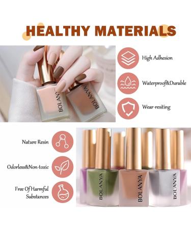 Quick Dry Matte Blue Nail Varnish Gel - 7 Days Lasting Formula | Odorless, No Baking Needed | 10ML Haze Blue - Ideal for Women's Summer Holiday - Buy Online on GoSupps.com