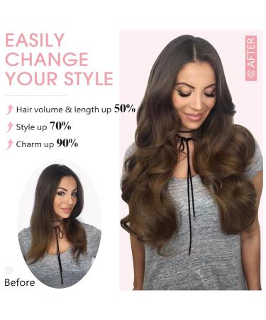 Silk-Co 60cm Dark Brown Hair Extensions | Corrugated Secrets with Wire & Rubber Band | Premium Synthetic Hair for Women - Buy Online on GoSupps.com