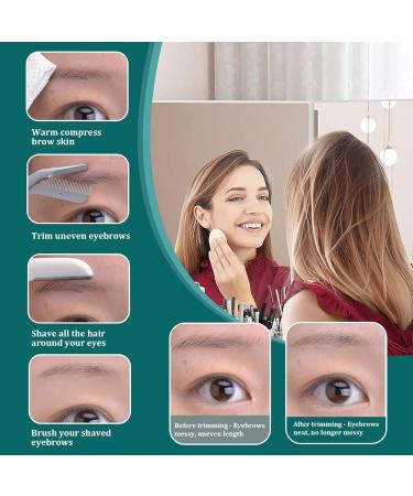Eyebrow Scissors with Comb 5.63" Stainless steel Brow Scissors Rustproof Eye Brow Trimmer for Ladies Trimming Scissors with Non slip Handle for Home Travel Eyebrow Trimmer Scissors With Comb - Buy Online on GoSupps.com