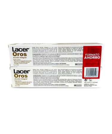 Lacer Oros Toothpaste - 250 ml | Comprehensive Mouth Protection Triple Effect Prevents Bleeding Reduces Sensitivity & Fights Cavities | International Shipping - Buy Online on GoSupps.com