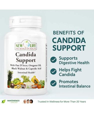 Manteniendo Tu Salud New Life Candida Support Digestive Health Black Walnut 90 Capsules 90 Capsules - Buy Online on GoSupps.com