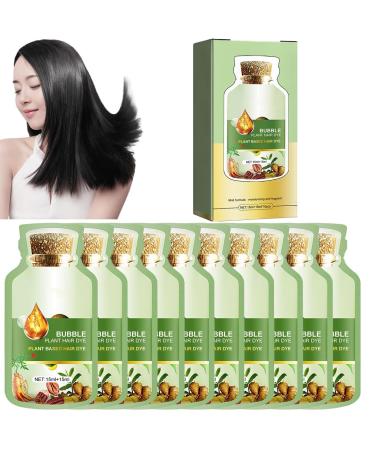 Natural Botanical Dye,New Bubble Botanical Dye 30ml 10 Packs/Box,2024 Natural Botanical Dye,Bubble Botanical Dye (Natural Black, 1 Box)