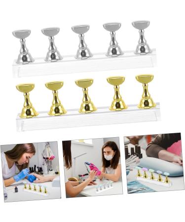 Beavorty Manicure Nail Stand 2 Sets nail holder Nail Tip Practice Holder Nail Practice Holder Nail Art Holder s Nail Stand nail display stand Nail Art Stand Acrylic Manicure tools crystal 2.4X1.4X1.4CM Assorted Color - Buy Online on GoSupps.com