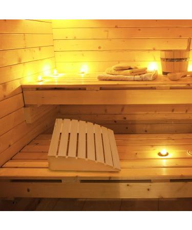 Qcwwy Wooden Sauna Headrest & Backrest - Modern Neck Pillow for Comfort & Pain Relief - Buy Online on GoSupps.com