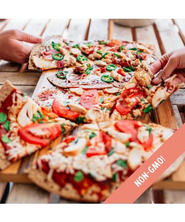 Angelic Bakehouse Flatzza 14oz Pack of 3 - Sprouted 7-Grain Flatbread Pizza Crust - Vegan, Kosher, Non-GMO - 6 Crusts - Buy Online on GoSupps.com