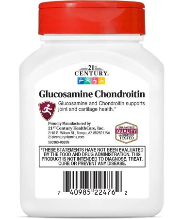 21st Century Glucosamine Chondroitin Triple Strength 750mg 60 Tablets - Joint Health Supplement - Buy Online on GoSupps.com