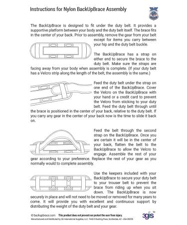 Law Enforcement Duty Belt Back Support Brace | Lower Back Support for Police | Suspenders Alternative | Utility Belt Accessories - Fits Waist 34 - Buy Online on GoSupps.com
