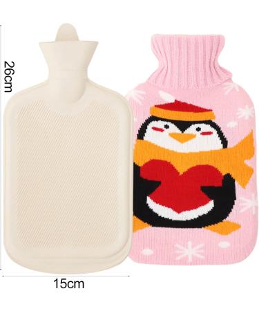 Kripyery 1000 ml Christmas Moose Pattern Hot Water Bottle - Ideal for Cold & Hot Compresses Perfect for Neck Shoulder Back Hands Legs & Waist Relief | International Shipping Available - Buy Online on GoSupps.com