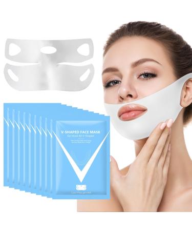 10PC Bloskin Double Chin Mask Reusable Bloskin Lifting Face Mask V Line Lifting Mask for All Skin Types for Lifting and Firming the Face