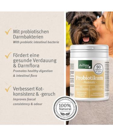 Aniforte Plus Probiotic Tabs for Dogs - 90 Natural Prebiotic & Probiotic Tablets for Healthy Digestion & Intestinal Flora - Buy Online on GoSupps.com
