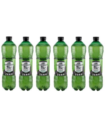 San Benedetto The'Verde Zero Lot de 6 sachets de th vert rafra chissant sans sucre PET 1500 ml avec infusion de th dans de l'eau min rale naturelle