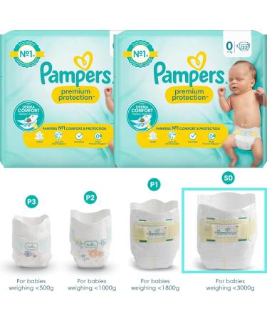 Pampers Size 0 Premature Diapers Bundle with Wishesla Wet Bag - 44 Nappies (Online Exclusive) - Buy Online on GoSupps.com