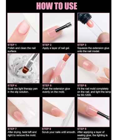 Kalolary 120pcs Clear Dual Nail System - MOOLD ACYLL Stiletto Nail Extension Tips | Nail Art & Manicure Tools in 12 Sizes with Scale Drop Shape - Buy Online on GoSupps.com