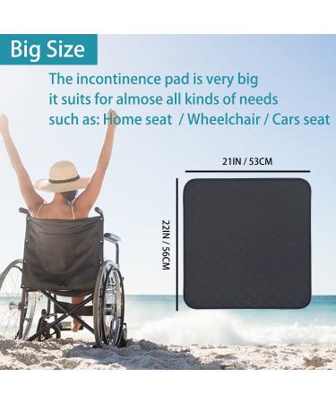 NewBeau Waterproof Chair Pads 2 Pack - Washable Seat Protector for Incontinence - Reusable Under Pads for Adults & Children - 22 X 21 - Black - Buy Online on GoSupps.com