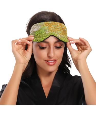 Chameleon Unique Skin Sleep Mask | Light Blocking Eye Mask for Men & Women | Adjustable Soft Lightweight Blindfold for Travel & Naps - Buy Online on GoSupps.com