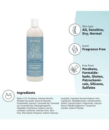 Puracy Organic Hand & Body Lotion Fragrance-Free 12 fl oz - Natural Moisturizer - Buy Online on GoSupps.com