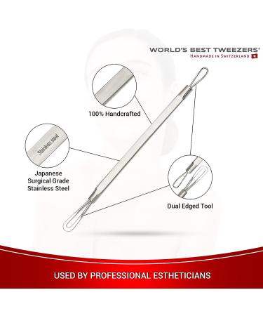 Japanese Stainless Steel Double Ended Blemish Extractor Tool for Pimple and Acne Removal - Buy Online on GoSupps.com
