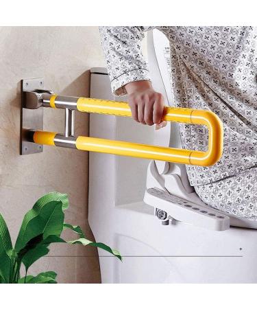 Foldable Support Handle Rail Bathroom Grab Bar Folding No slip Stainless Steel Toilet Handrail Bracket Senior Bathroom Assist Handrail with Luminous Indicator Ring - Buy Online on GoSupps.com