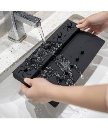 Beautyflier Soft Silicone Nail Polish Bottle Holder Nail Polish Organizer Nail Station for Salon Home DIY Manicure Tools Nail Art (Black) - Buy Online on GoSupps.com
