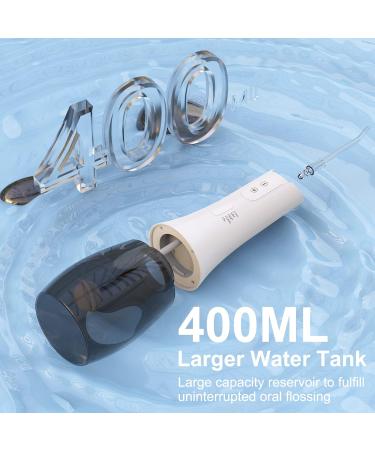 SanPintech Cordless Water Flosser with 360 Rotation & 5 Modes - 6 Jet Tips, IPX7 Waterproof, USB Rechargeable - Teeth Cleaner for Travel - White - Buy Online on GoSupps.com