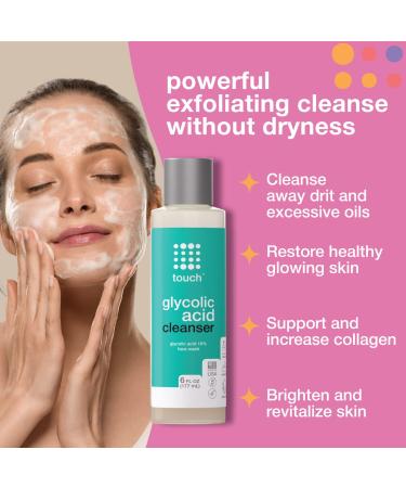 10% Glycolic Acid Face Wash - Exfoliating AHA Cleanser for Anti-Aging - 6 oz - Buy Online on GoSupps.com