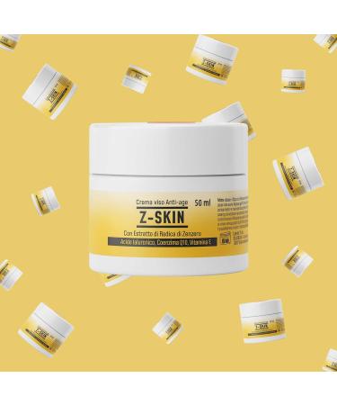  ALOHALABS Z-Skin Anti-Wrinkle Face Cream Anti-ageing with Hyaluronic Acid Ginger and Q10 Lifting Deep Hydration and Repolped Skin | 50 ml - Buy Online on GoSupps.com