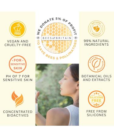 BEES of BRITAIN - 99% Natural Hydrate & Renew Floral Mist - Aloe Vera Manuka Lavender & AHA. Hydrating Aromatic Cleanser Toner Primer. We Donate 5% of our Profit to Save Bees + Pollinators. 250ml - Buy Online on GoSupps.com