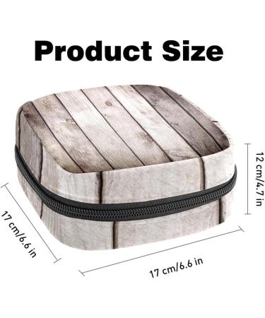 Menstrual Pad Bag with Zipper | Stylish Tampon & Napkin Pouch for Women & Girls - Eco-Friendly Wooden Design - Buy Online on GoSupps.com