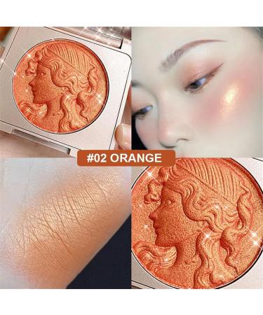 Embossed Smooth Powder Blush Palette For Cheeks Matte Face Powder Blush Palette Powder Blush Palette Girl Blush for Cheeks Natural Makeup Radiant Finis (Orange 1PCS) Orange 6 g (Pack of 1) - Buy Online on GoSupps.com