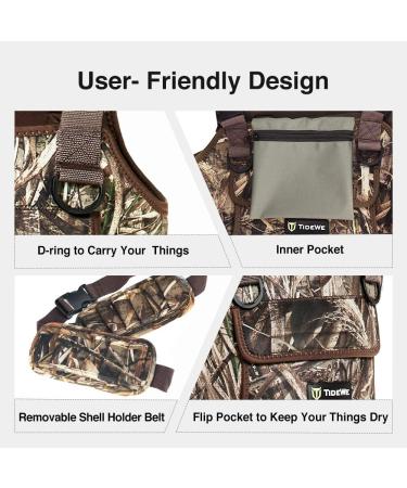 TIDEWE Men's Realtree MAX5 Camo Chest Waders with Boots Hanger - Waterproof Fishing & Hunting Waders - Buy Online on GoSupps.com