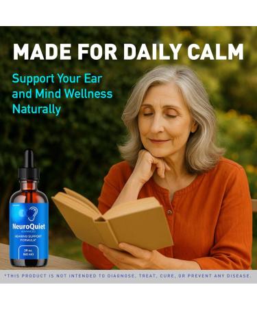 NeuroQuiet Drops - Official NeuroQuiet Daily Hearing Support All Natural Clean Liquid Advanced Formula for Ear Health Auditory Clarity & Inner Ear Balance Reviews 1 Bottle for 1 Month - Buy Online on GoSupps.com