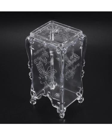 Lizusidtsy 2Pcs Makeup Cotton Pad Organizer Butterfly Fancy Storage Box for Nail Art Wipe Cotton Makeup Tools Transparent White - Buy Online on GoSupps.com