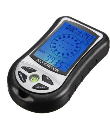 8-in-1 Multifunctional Outdoor Device with LCD Display: Compass Altimeter Barometer Thermometer Clock & Calendar - Perfect for Hiking & Camping - Buy Online on GoSupps.com