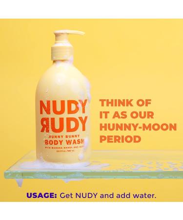 Nudy Rudy Hunny Bunny 2 Pack Liquid Body Wash Bundle with Bonus Soap Bar Aloe Vera and Vitamin E Moisturizing Shower Gel and Body Wash and Bar Soap for Men and Women 16.9 fl oz and 4.2 oz Hunny Bunny Body Wash Bundle - Buy Online on GoSupps.com