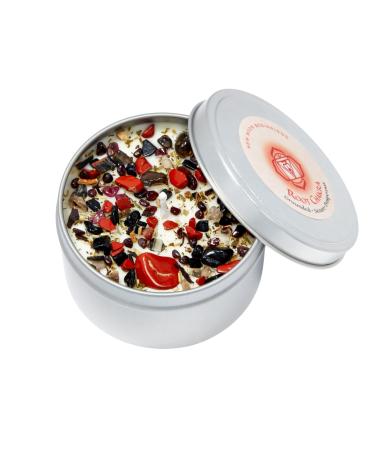 Root Chakra Candle by New Moon Beginnings - Chakra Candles - Crystal & Herb Candles - Aromatherapy Candles - Soy Candle 8 Ounce Metal Tin
