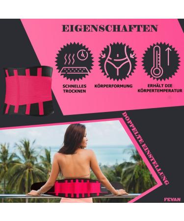 Fevan Lumbar Support for Men & Women | Pain Relief with Double Velcro Fasteners | L-XL Pink - Buy Online on GoSupps.com