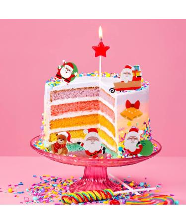 300pcs Edible Christmas Cake Decorations Edible Wafer Paper Christmas Cupcake Decorations Edible Christmas Cake Toppers for Xmas Festival birthday Party Food Decor - Buy Online on GoSupps.com