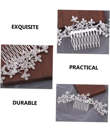 minkissy the Rhinestone Alloy Hair Comb Bridal Headpieces for Wedding hairpin Wedding Bridal Hair Comb bridal accessories Wedding Flower Hair Comb bride decorate the Accessories - Buy Online on GoSupps.com