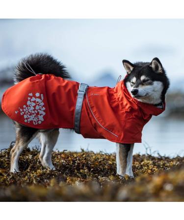 Hurtta Monsoon Eco Hundelegenmantel - Waterproof Dog Rain Jacket Reflective 100% Recycled Material Red 50cm Rose Hip - Shop Now! - Buy Online on GoSupps.com